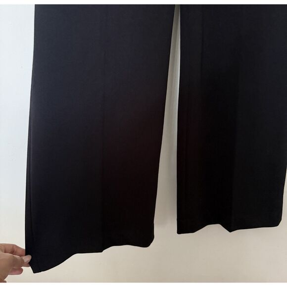 Express Womens Black High Rise Wide Leg Belted Trousers Career Pants Sz 8R - Picture 6 of 13